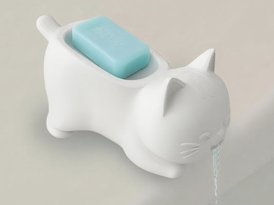 porte savon chat
