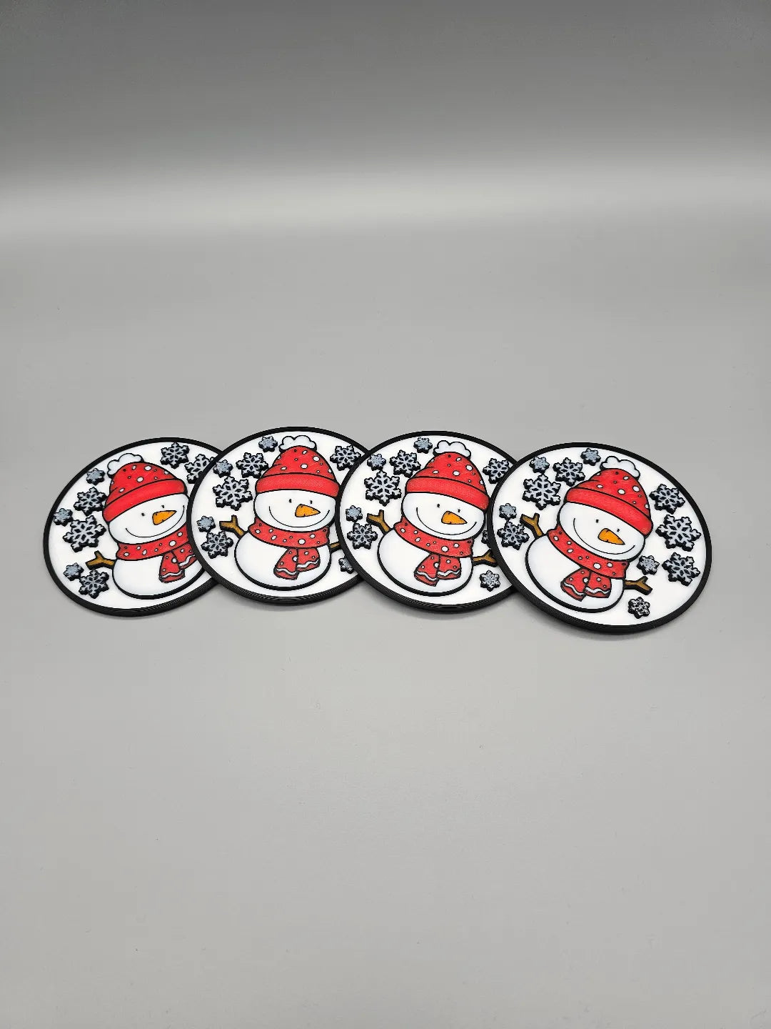 Dessous de verre de Noël avec support – Set imprimé en 3D