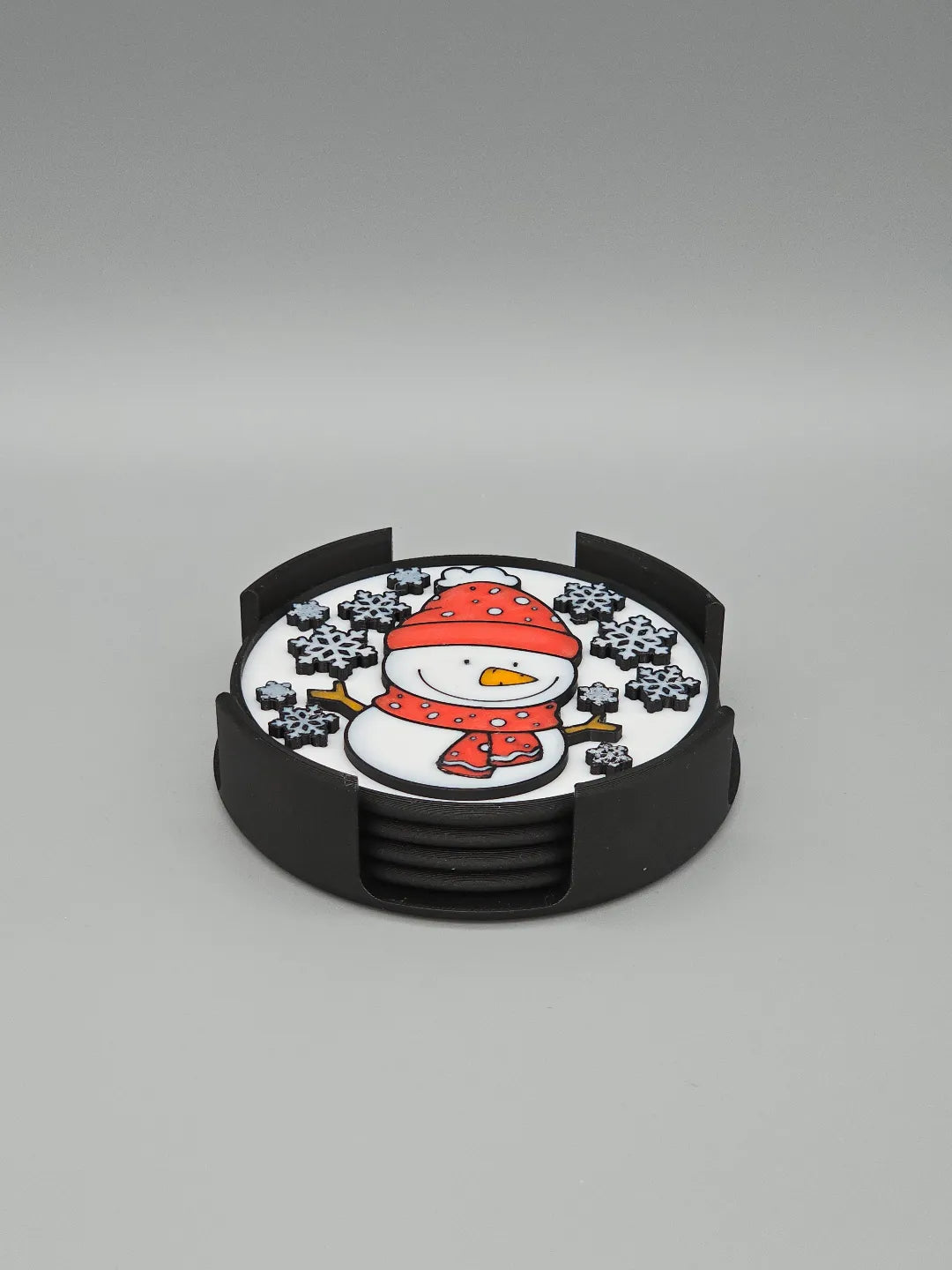 Dessous de verre de Noël avec support – Set imprimé en 3D