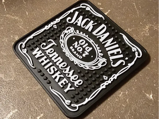 Sous-de-Verre Jack Daniel's Imprimé en 3D avec Support – Cadeau Whisky Original