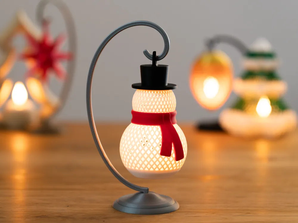 Bougeoir Bonhomme de Neige Imprimé en 3D – Déco de Table Noël