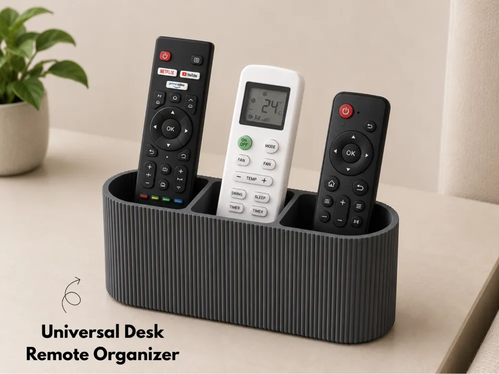 Organisateur de télécommande imprimé en 3D – 12 coloris disponibles
