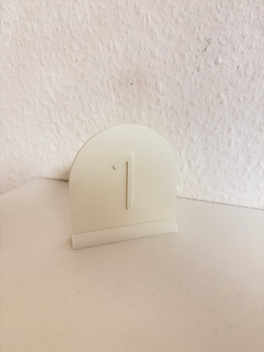 numéros de table de 1 à 20